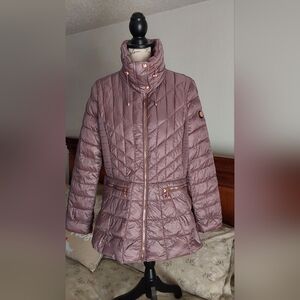 Bernardo Ecoplume Packable Puffer Coat In Mauve Purple, Xl